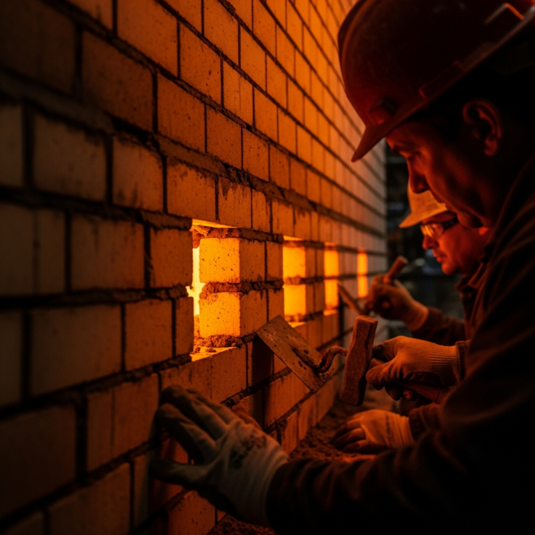 Hadde fırınında refrakter tuğla örümü uygulaması